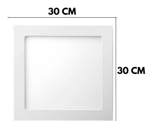 Kit 10 Painel Led Embutir Quadrado 24w 1440lm Osram