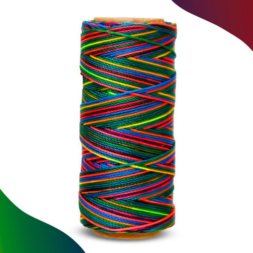 Cordão Encerado 1mm - Fio Cordone - 100m - Diversas Cores Cor Mul1 - Multicolorido