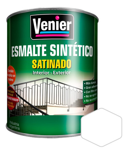 Esmalte Sintetico Satinado Venier 3p | Blanco | 4lt