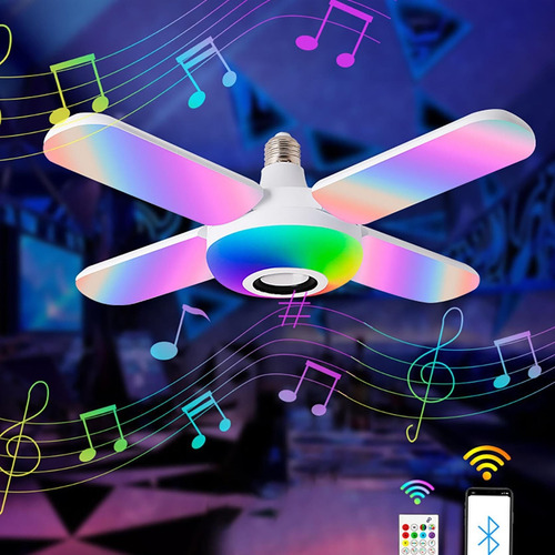 Plafón Led Rgb Bluetooth Con Altavoz Y App Control,e27/b22