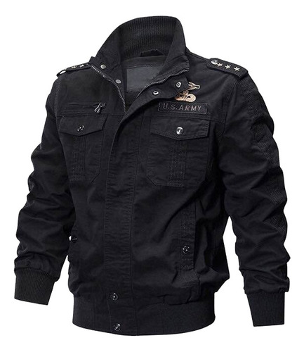 Chaquetas Estilo Militar Con Cremallera Para Hombre