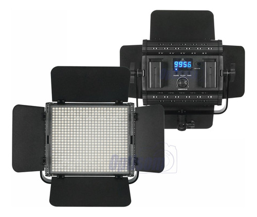 Iluminador Led 600 Pro Greika Bicolor Com Abas + Bat + Bolsa