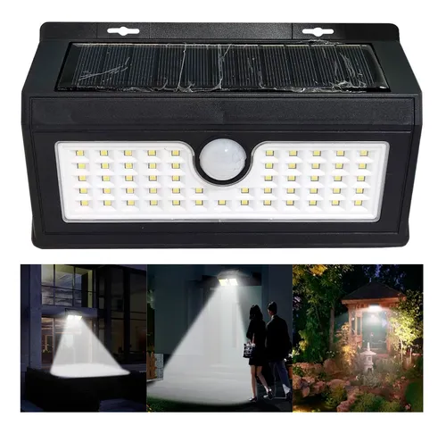 comprar Lampara Reflector 40 Led Solar Sensor De Movimiento Recarga