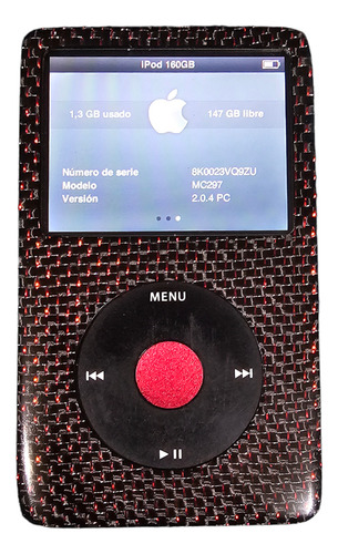 iPod Classic 7ma Gen 160gb Fibra De Carbon Real (Reacondicionado)