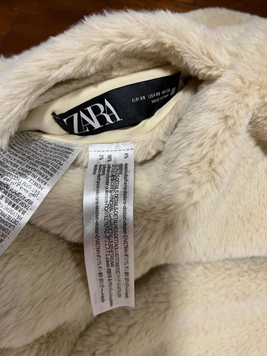 Imagen 2 de 5 de Campera Zara Nueva !! Con Corderito - Reversible. Talle Xs