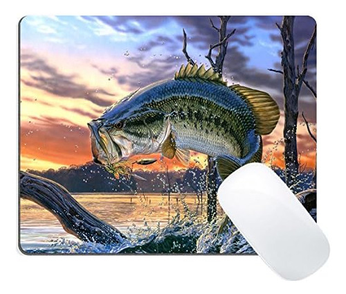 Large Mouth Bass Personalized Rectangle Mouse Pad