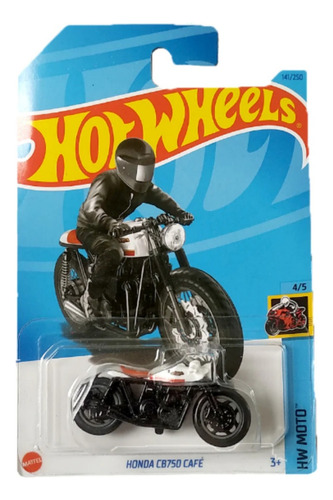 Hot Wheels Escala 1:64 #141 Honda Cb750 Café Moto 4/5 Nueva