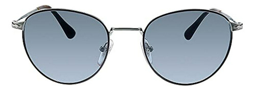   De Sol - Persol Po 2445s_108 Silver Metal Oval Sungl