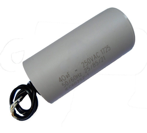 Capacitor 40uf /250v Para Motor De Portão E Máquinas