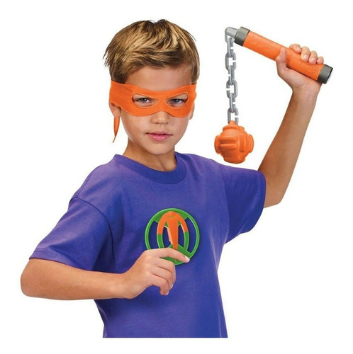 Imagen 3 de 3 de Tortugas Ninjas Set De Accesorios Juego De Rol Miguelangelo