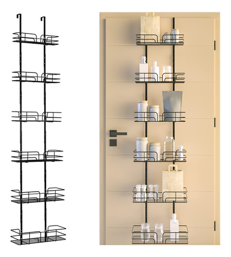 Omninova Organizador Despensa Puerta Metal Resistente 6 Para