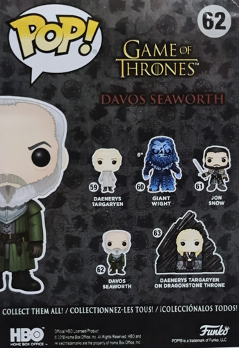 Funko #62 Davos Seaworth - Game Of Thrones