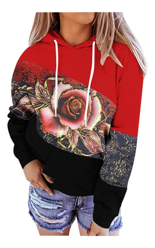 Sweaters Women Sleep Women's Floral Printed Sweatshirt Top