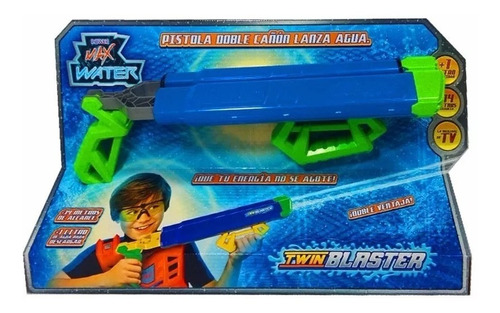 Twin Blaster Pistola Agua D Cañon Power Max - Chikitos 0125