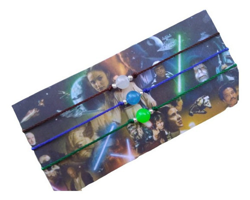 3 Pulseras Para Amistad Star Wars Brillan En La Oscuridad