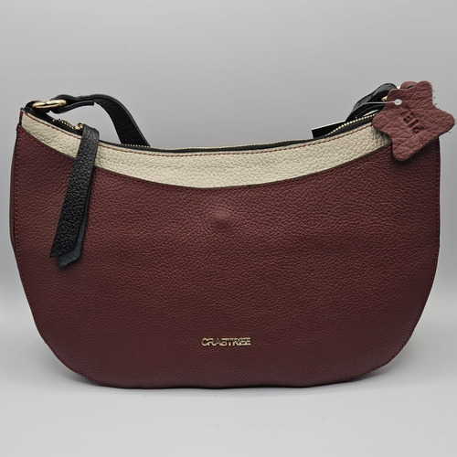 Bolso Marca Crabtree Modelo 4386 Color Tinto Hueso Negro