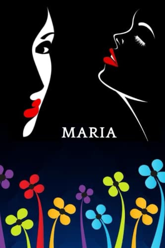 Maria: Cuaderno De Notas | Diseño Floral Nombre Personalizad
