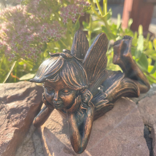 Anjo Estátua Decoração De Casa Jardim Elfo Escultura