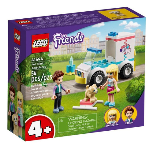 Lego Friends 41694 Ambulancia De La Clinica De Mascotas 54pc