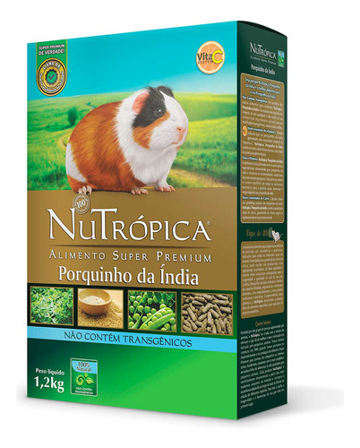 Ração Nutrópica Para Porquinho Da Índia Super Premium 1,2kg