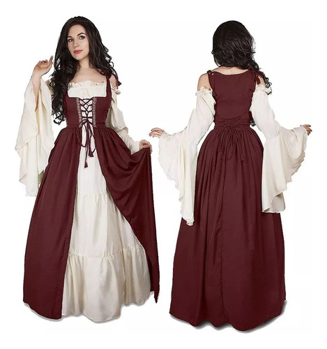 Vestido Victoriano Medieval Para Mujer Del Renacimiento