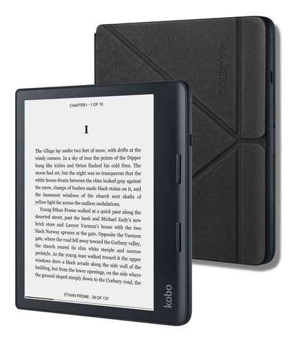 Set De Lector Electrónico Kobo Sage Con Funda Negra