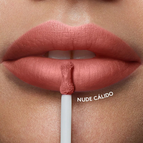 Labial Líquido Hidracolor Matte 24 Horas Para Labios Secos Nude Calido