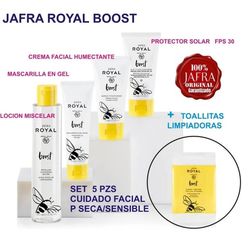 Jafra Royal Boost Set 5 Pzas P Seca/sensible Envio Gratis