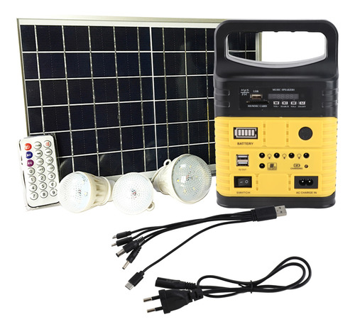 Generador Eléctrico Exterior, Iluminación Solar Portátil