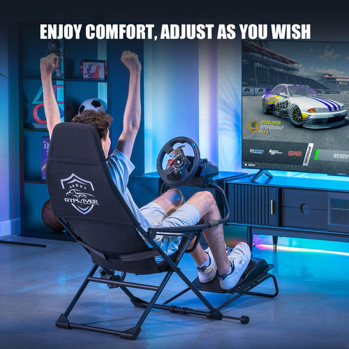 Cockpit Sim Racing Gtplayer Plegable Ajustable Negro