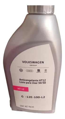 1 Litro De Anticongelante Rosa G12 Original Volkswagen 