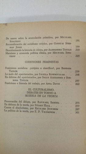 Historia Popular Y Teoria Socialista - Raphal Samuel Ed. (Usado)