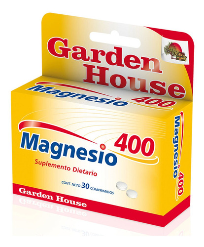 Garden House Magnesio 400 Calambres Huesos Artrosis 30 Comp