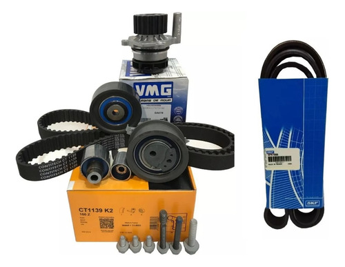 Kit Distribución + Poli V + Bomba Agua Amarok 2.0 Tdi 10+