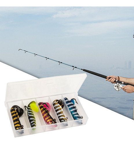 Kit De Señuelos De Pesca De Cebos Blandos De 5 Piezas Que