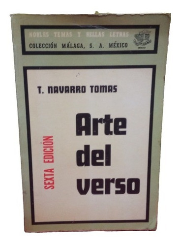 Arte Del Verso T Navarro Tomas