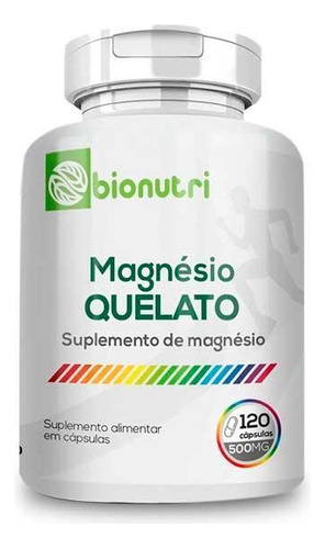 Suplemento Magnésio Quelato 500mg 120 Capsulas - Bionutri