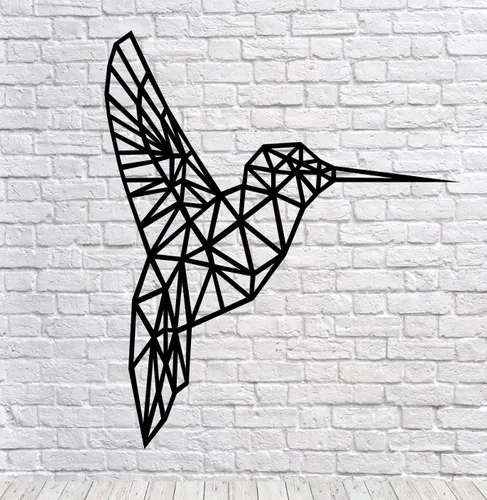 comprar Colibrí Geométrico Para Decoración Minimalista Mdf 6mm