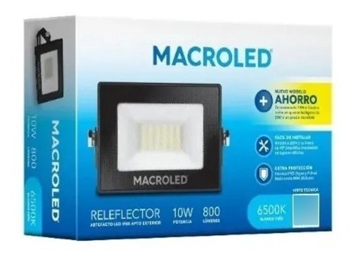 Reflector Proyector Led Exterior 10w Luz Dia - Macroled