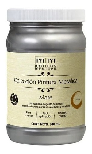 Pintura Metalizada Al Agua 0,946 L Modern Masters Rust Oleum