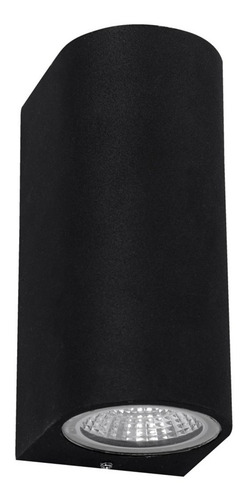 Aplique Pared Exteriores Cilíndrico Negro 3e Led Integrado 2