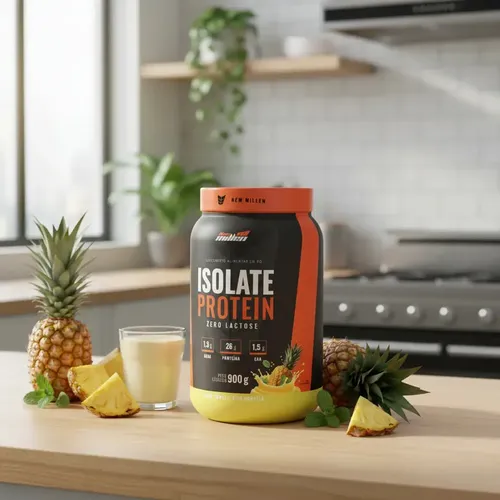 Isolate Protein Zero Lactose New Millen 900g Sabor Abacaxi Com