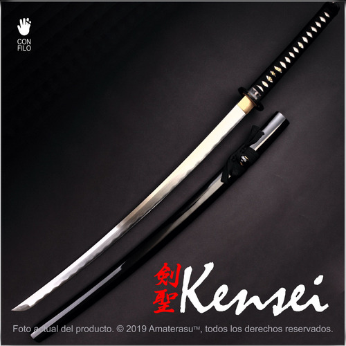 Imagen 2 de 8 de Katana Sable Samurai Kensei Musashi Be Templada Filo Extremo