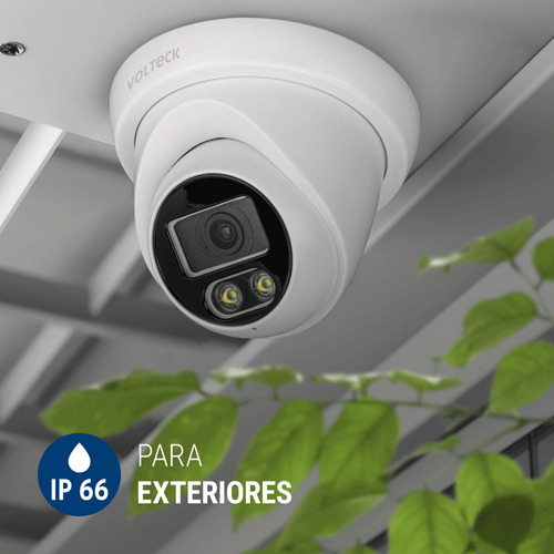 Cámara tipo domo, 2 MP, Lente 3.6mm, Tetrahíbrida, Volteck CTV-21A, Color Blanco