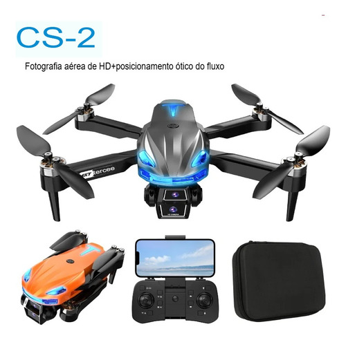 Drone Cs-2 Com Câmera Motor Brushless Fluxo Óptico 1 Bateria