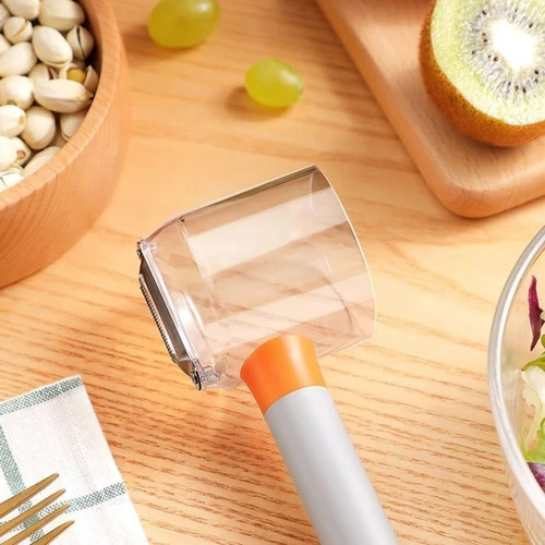 Imagen 2 de 5 de Pelador De Vegetales Con Recipiente, Acero Inoxidable