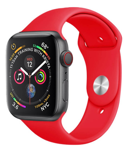 Correa Compatible Con Apple Watch 38mm/40mm Rojo