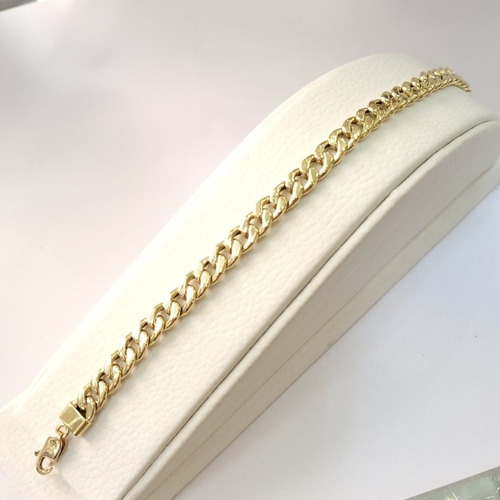 Imagen 1 de 3 de Pulsera Groumette Oro 18kts/750 Hueca 14,3gr 21x0,8cm Brumat