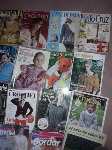 Lote De 32 Revistas De Tejido, Bordado, Moda Y Crochet (Usado)