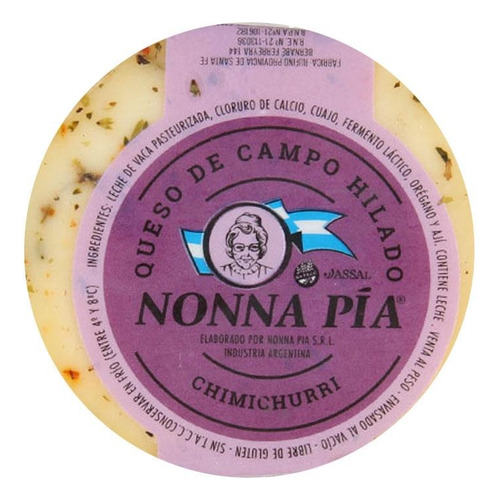 Queso De Campo Hilado Nonna Pia Saborizado ( Chimichurri ) 